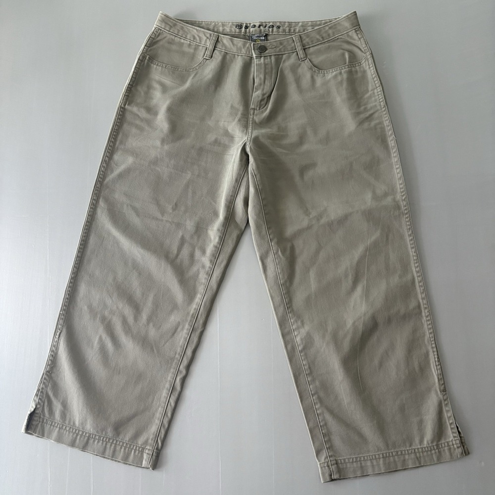 The North Face A-5 Series Pants Womens 10 Hiking Outdoor Cotton Khaki TNF Crop